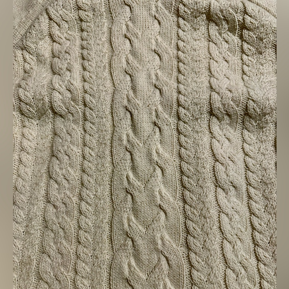 Tommy Bahamas cream cable knit sweater - Picture 3 of 7